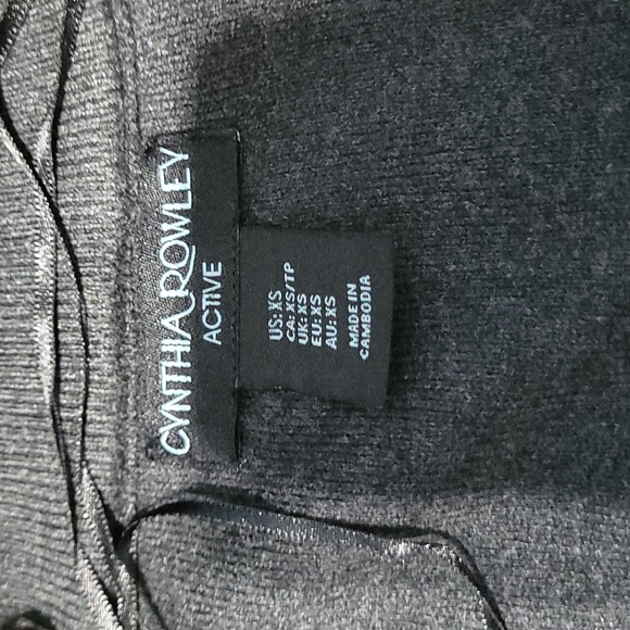 Womens XS Dark Gray Cynthia Rowley active sweater zip up hoodie - Picture 5 of 5